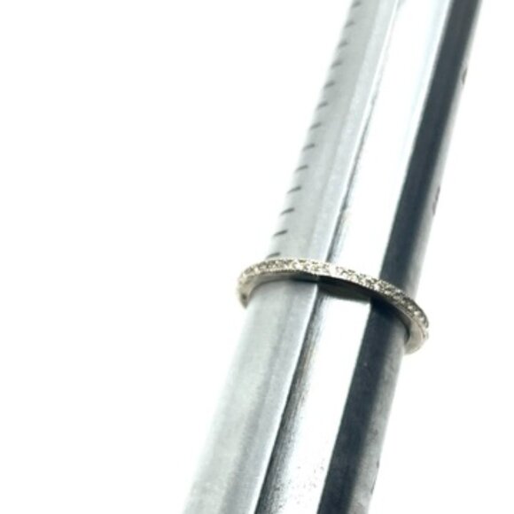 STERLING SILVER 925 CZ ETERNITY BAND RING SIZE 6.75 MINIMALIST STACKABLE THIN - Picture 13 of 13